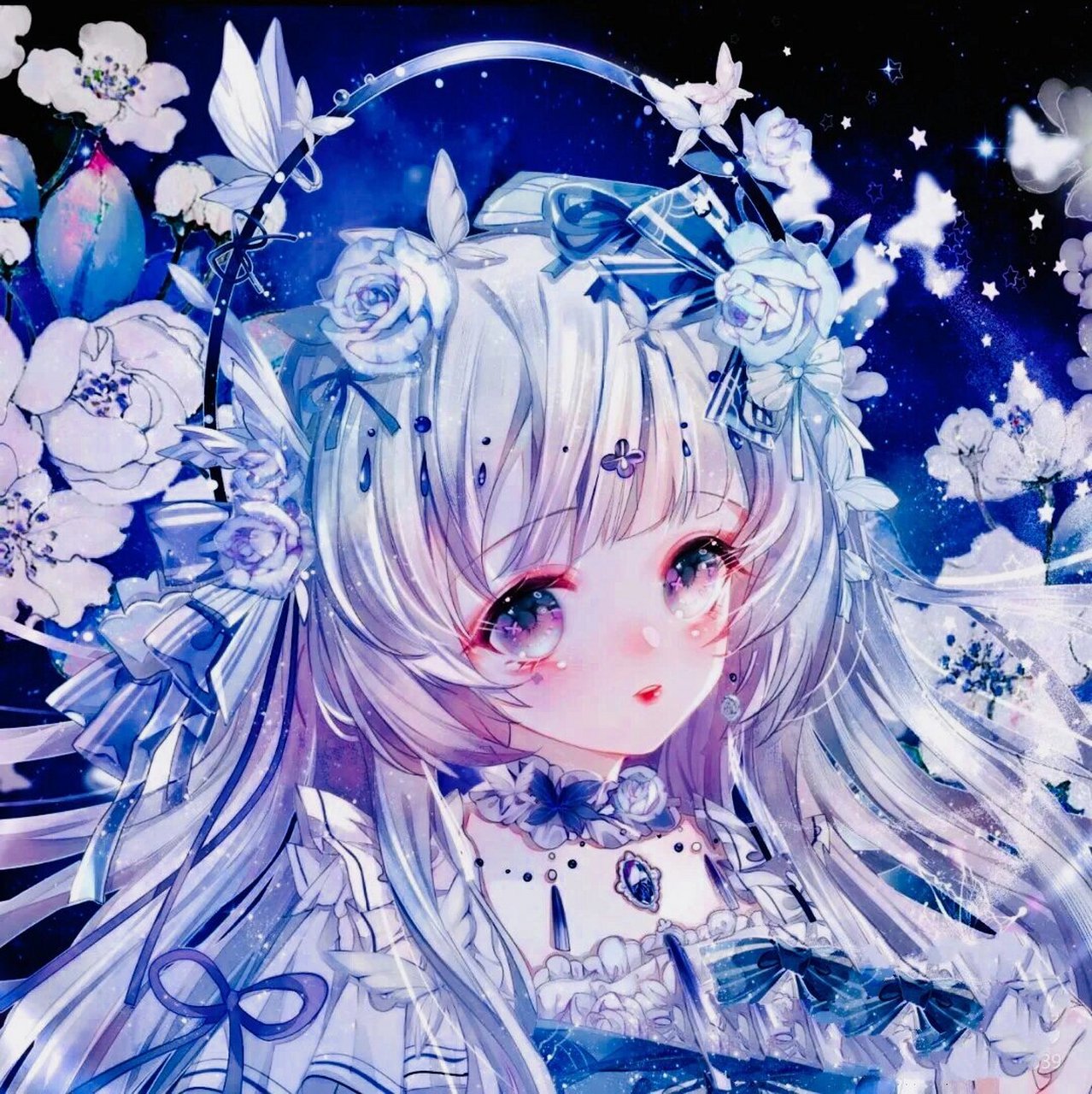 紫,粉,红,蓝色系女生头像