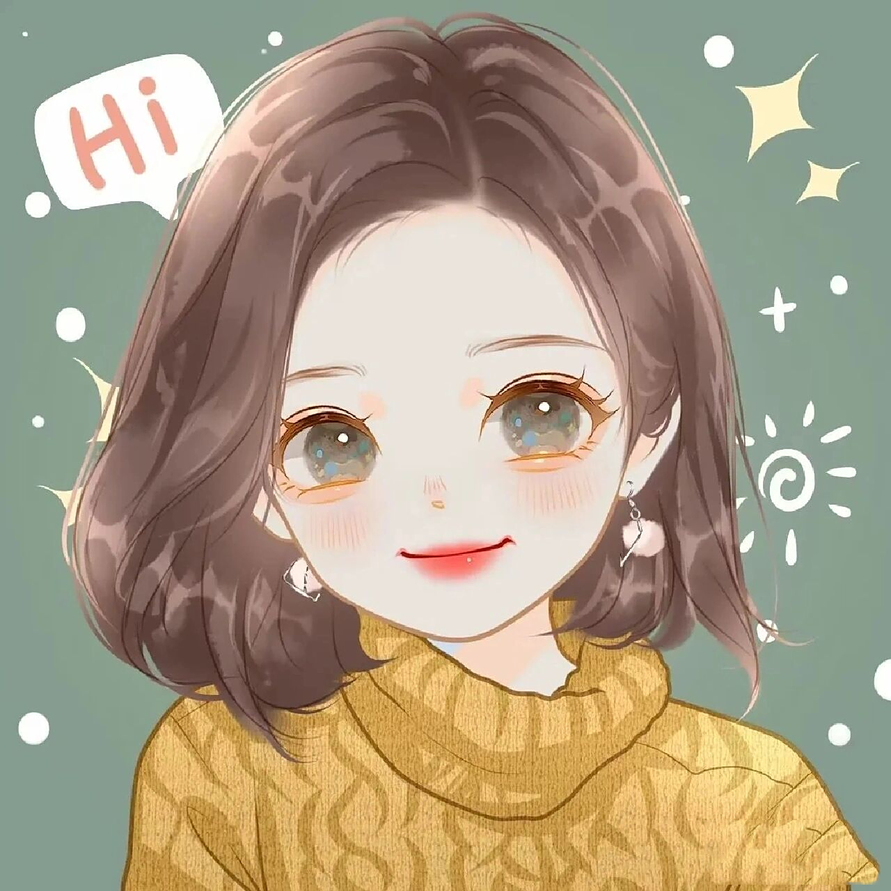 漫画头像,短发女孩96