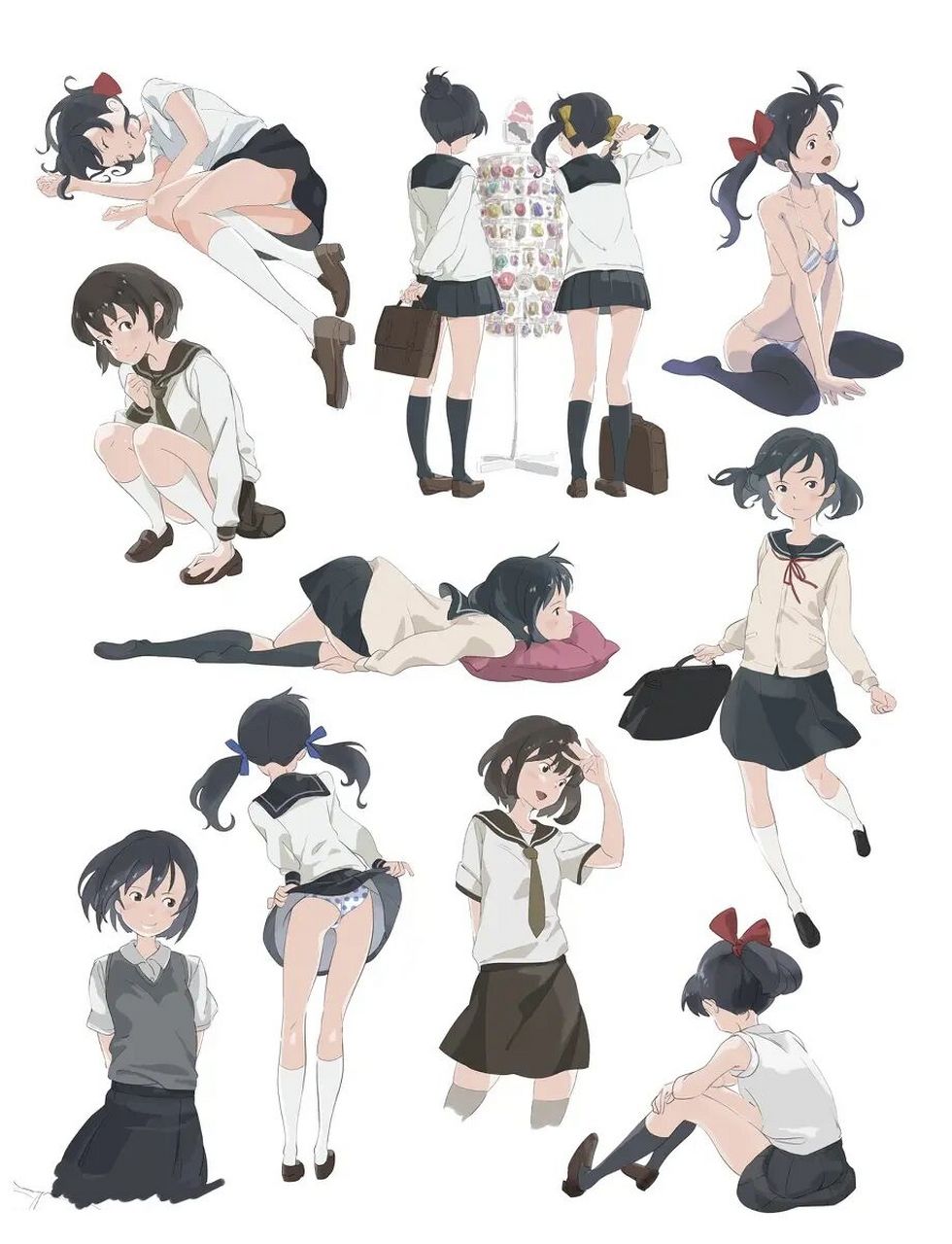 500 女性各种动作绘画参考,动漫精美版素材 想画出动漫少女的宝子们看