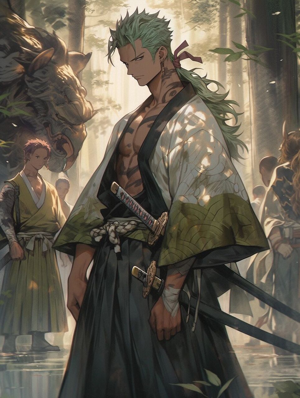 索隆|古风帅哥|壁纸(附咒语) 阎王·三刀流·飞龙·侍极  7815