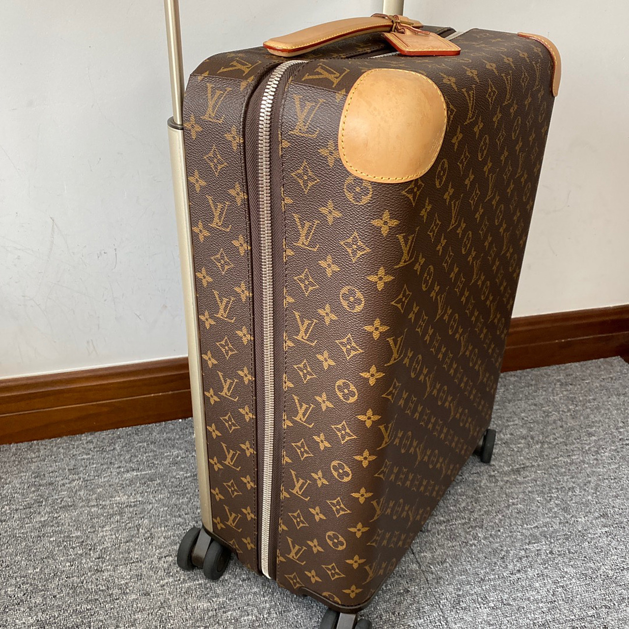 98新lv路易威登horizon棕色老花行李箱拉杆箱登机箱 尺寸50cm 官网在