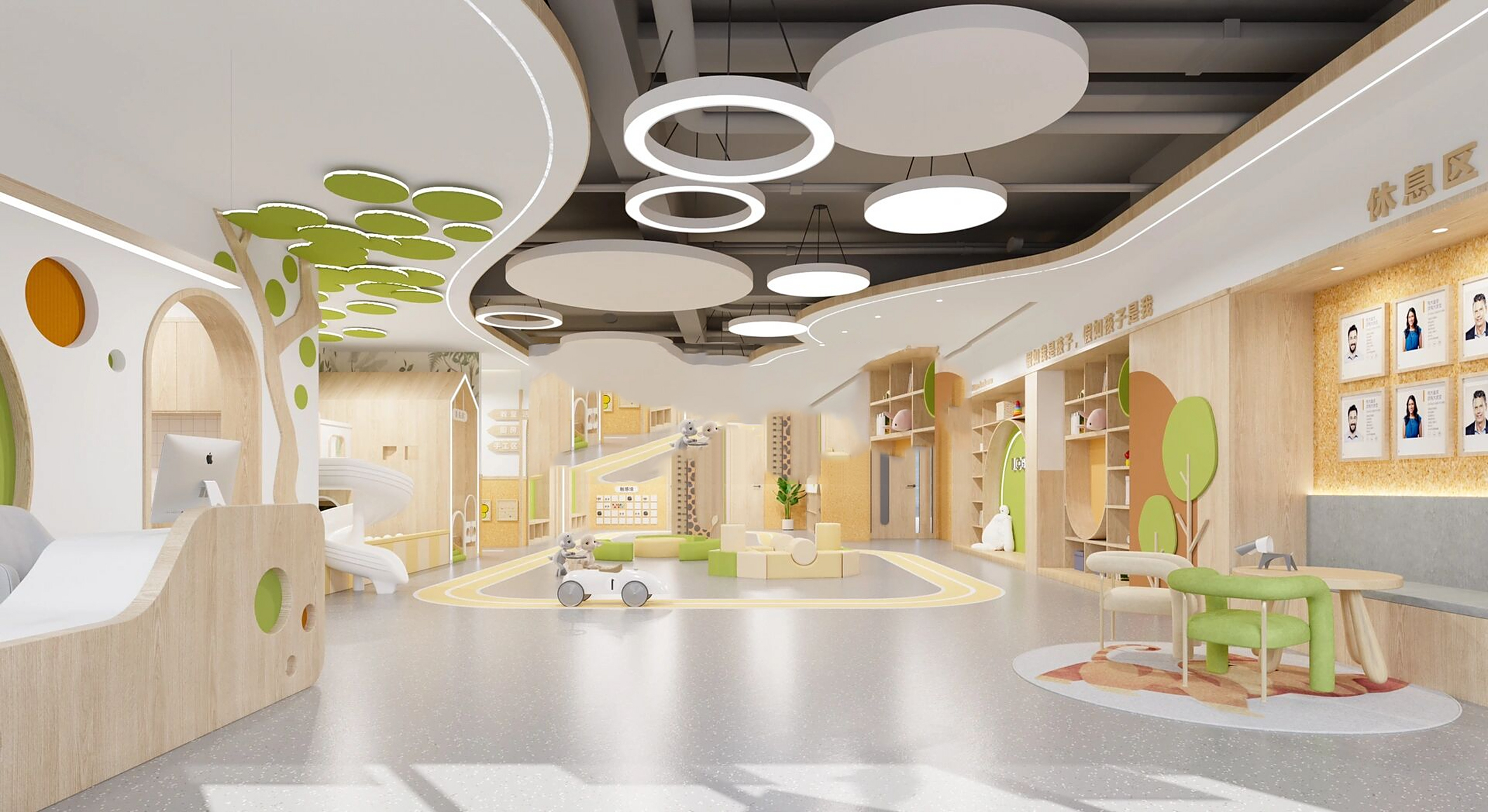 金古多|"森林主题"儿童托育空间设计 品牌名称:开心