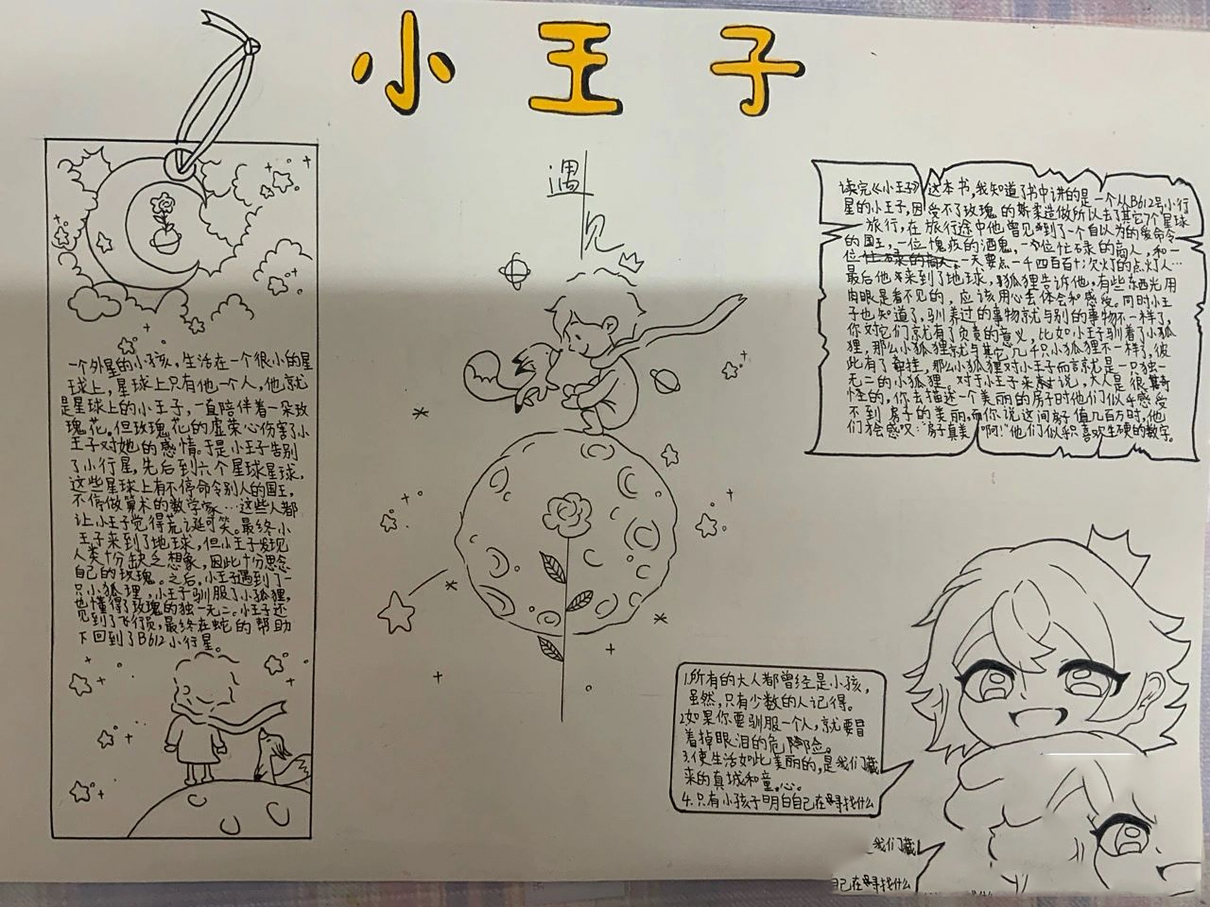 《小王子》手抄报 原创