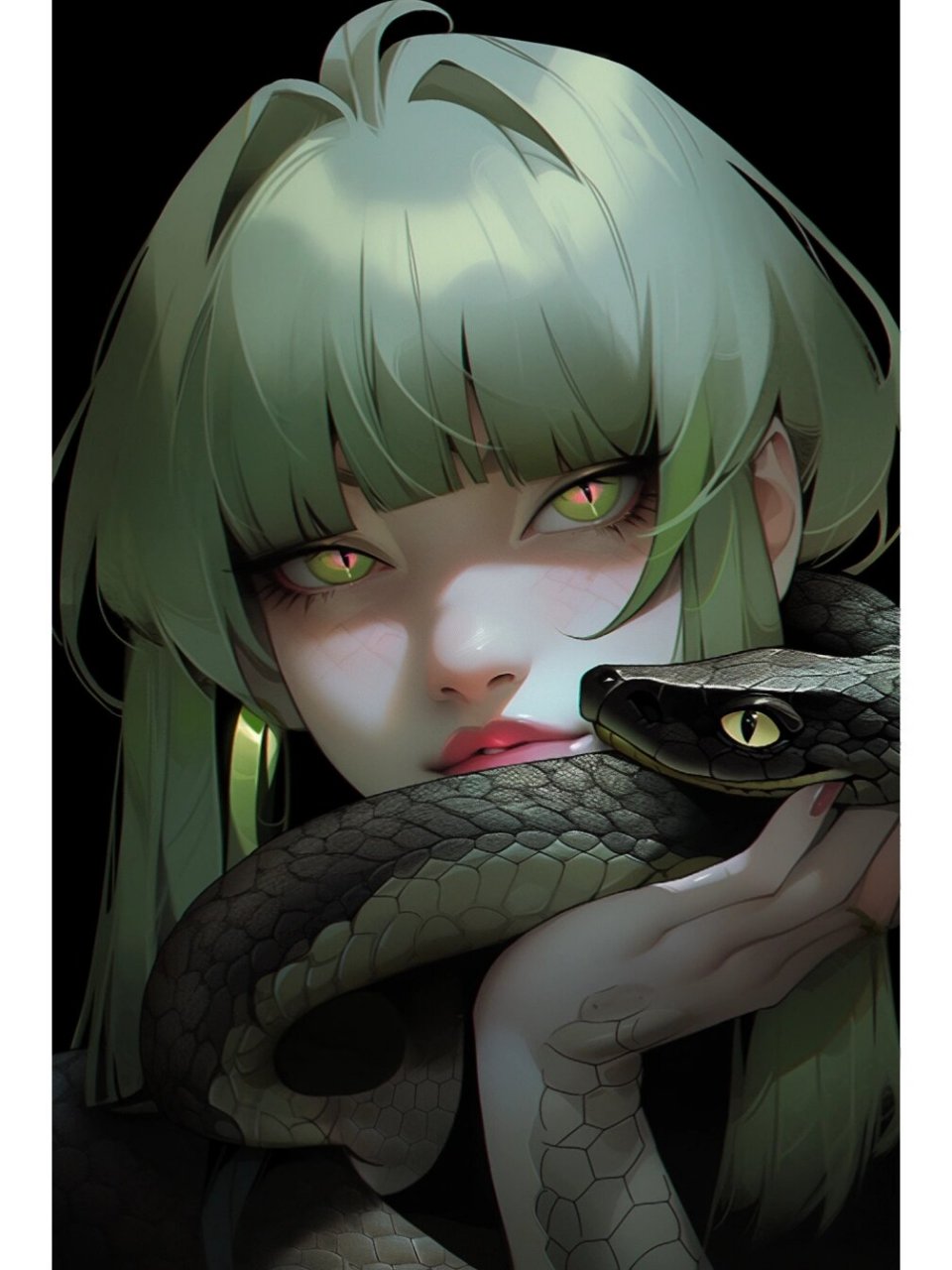 美女与蛇 有戳中你吗 超酷的女生头像