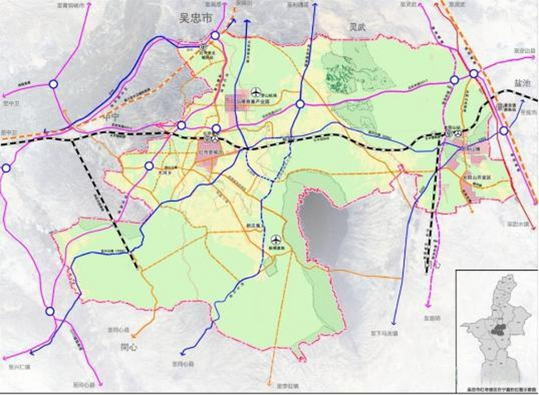 吴忠市红寺堡区交通运输(含高铁,高速等,空间格局,农业产业布局