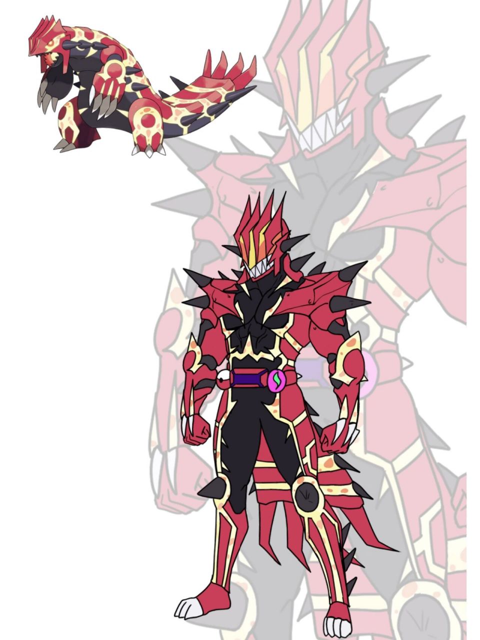 绘画日记|假面骑士x宝可梦 假面骑士-gd