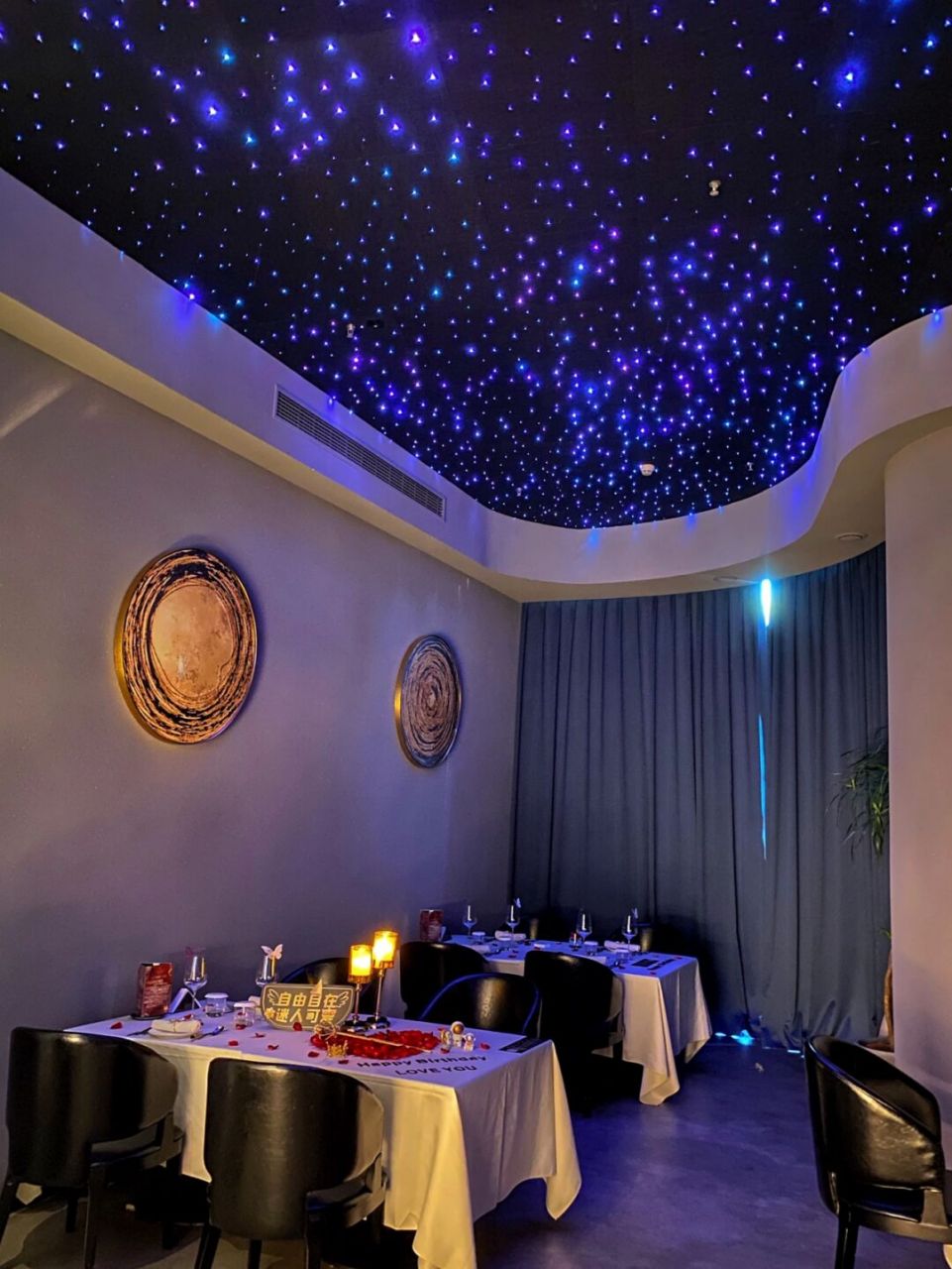福州星空主题浪漫约会餐厅✨生日的仪式感 终于找到一家符合我审美
