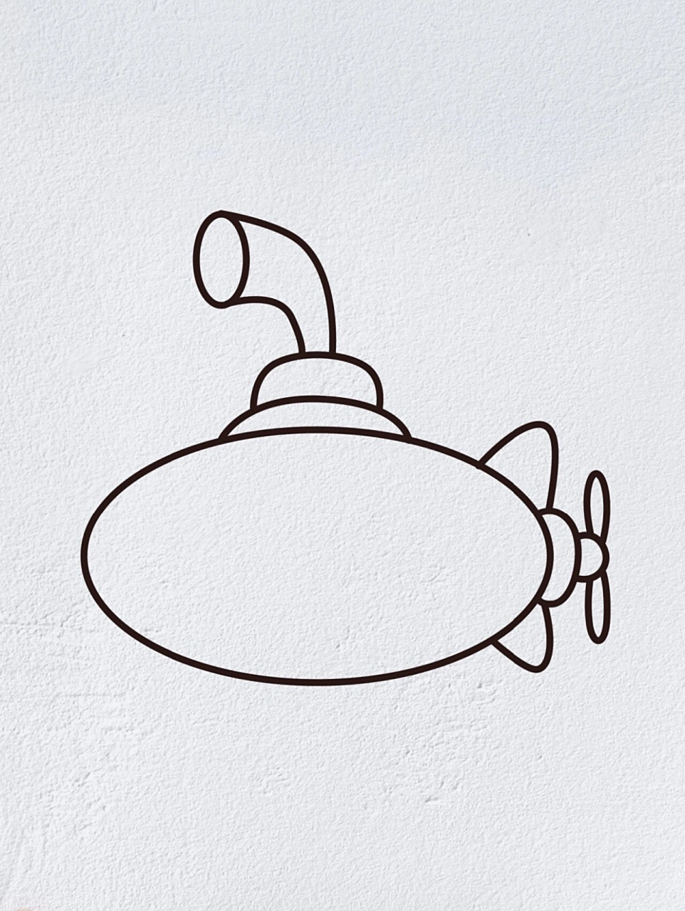 潜水艇简笔画(内附过程图)