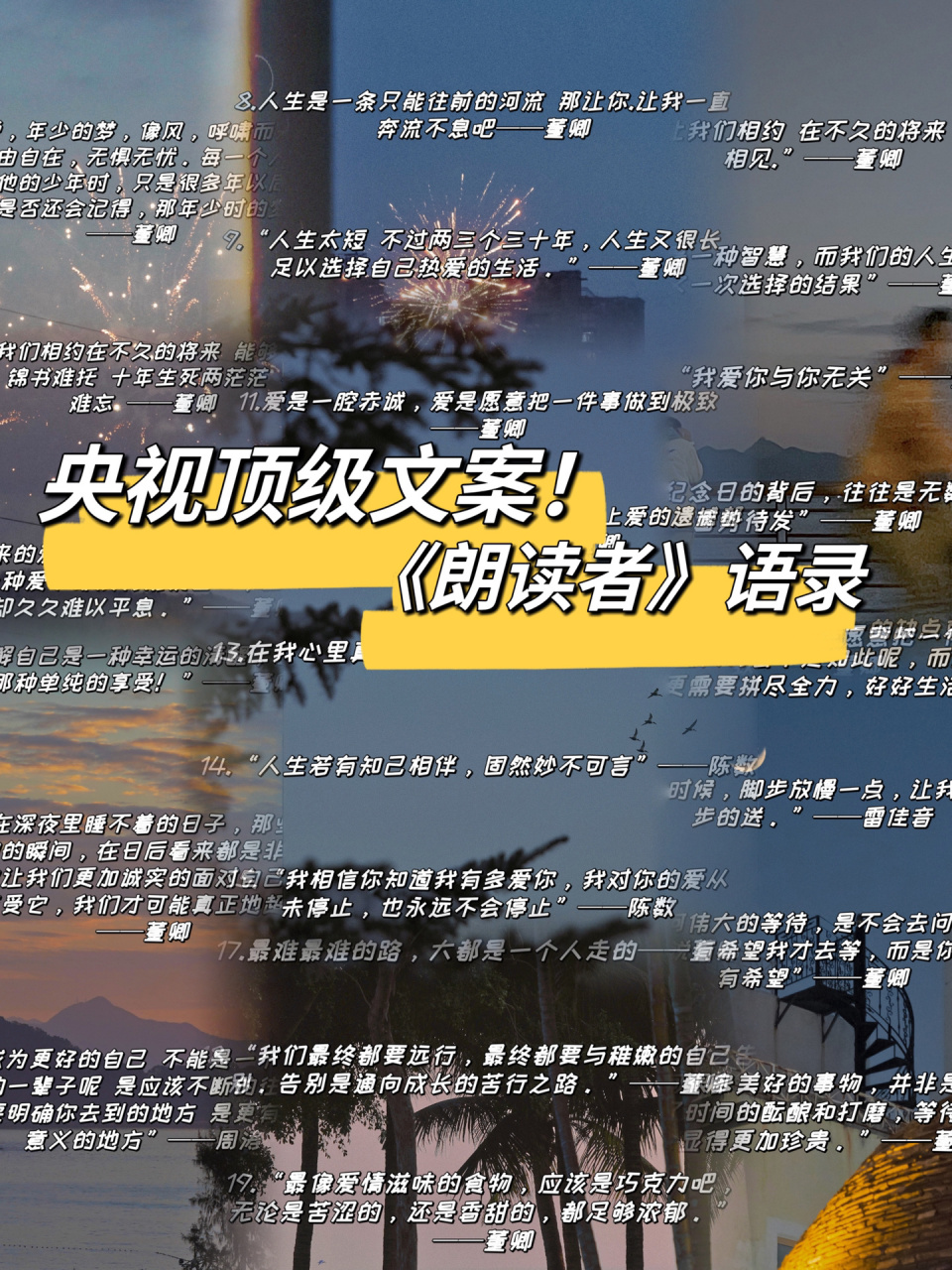 《朗读者》语录 董卿yyds "有人说,年少的梦,像风,呼啸而来,呼啸而去