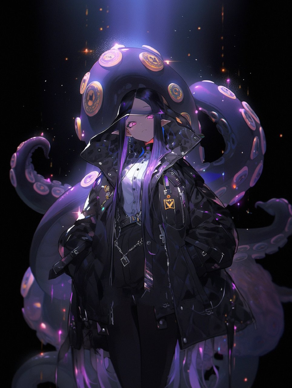 女生壁纸|章鱼拟人