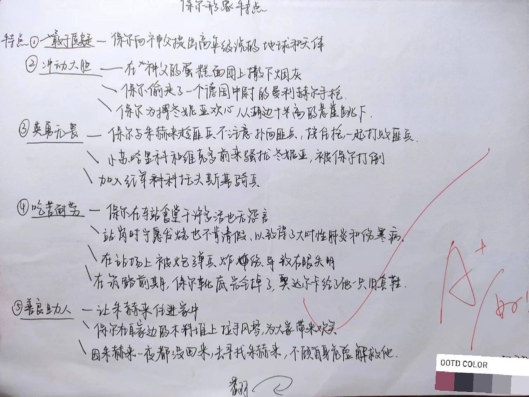 保尔形象特点/人物分析思维导图 原创 保尔人物分析及相关情节思维导