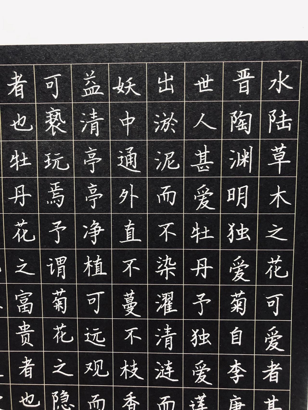 硬笔书法作品|《爱莲说》(规范字版