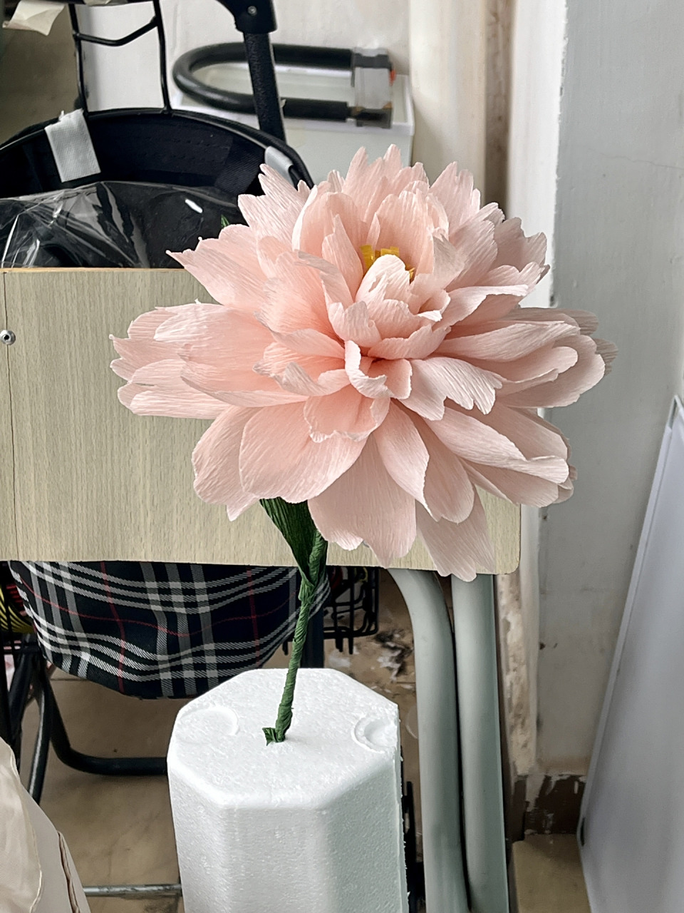 皱纹纸多瓣牡丹(附教程