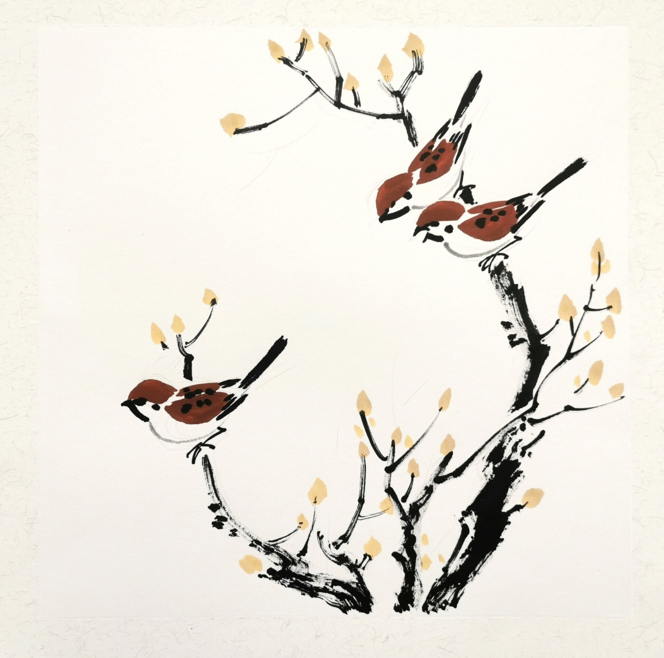 国画写意花鸟 | 初春