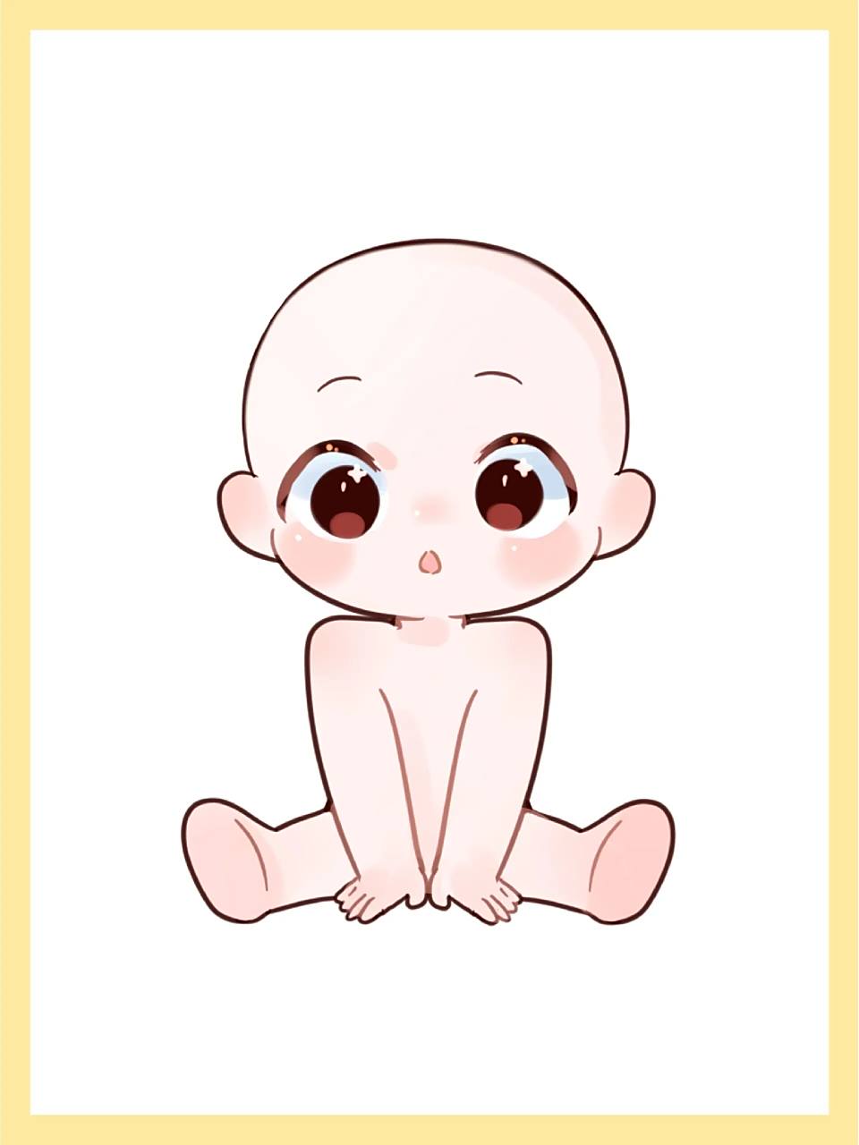 超萌的q版模板坐姿篇来啦~ 这次画了8个常见的坐姿,乖巧,元气,高冷