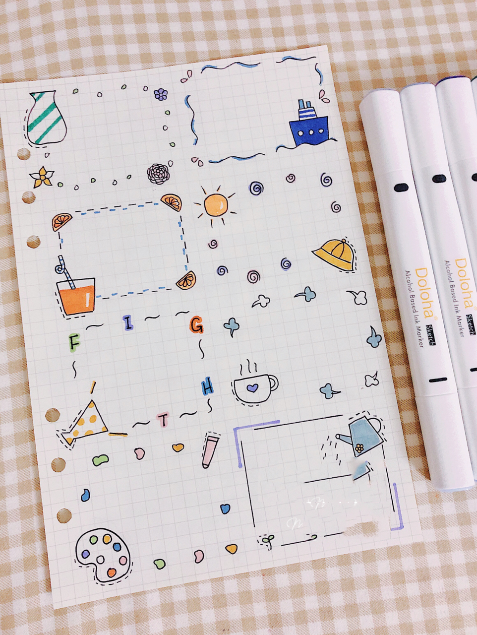 96可爱小物品边框 | 手帐素材简笔画 982020年的第一场雪下来了