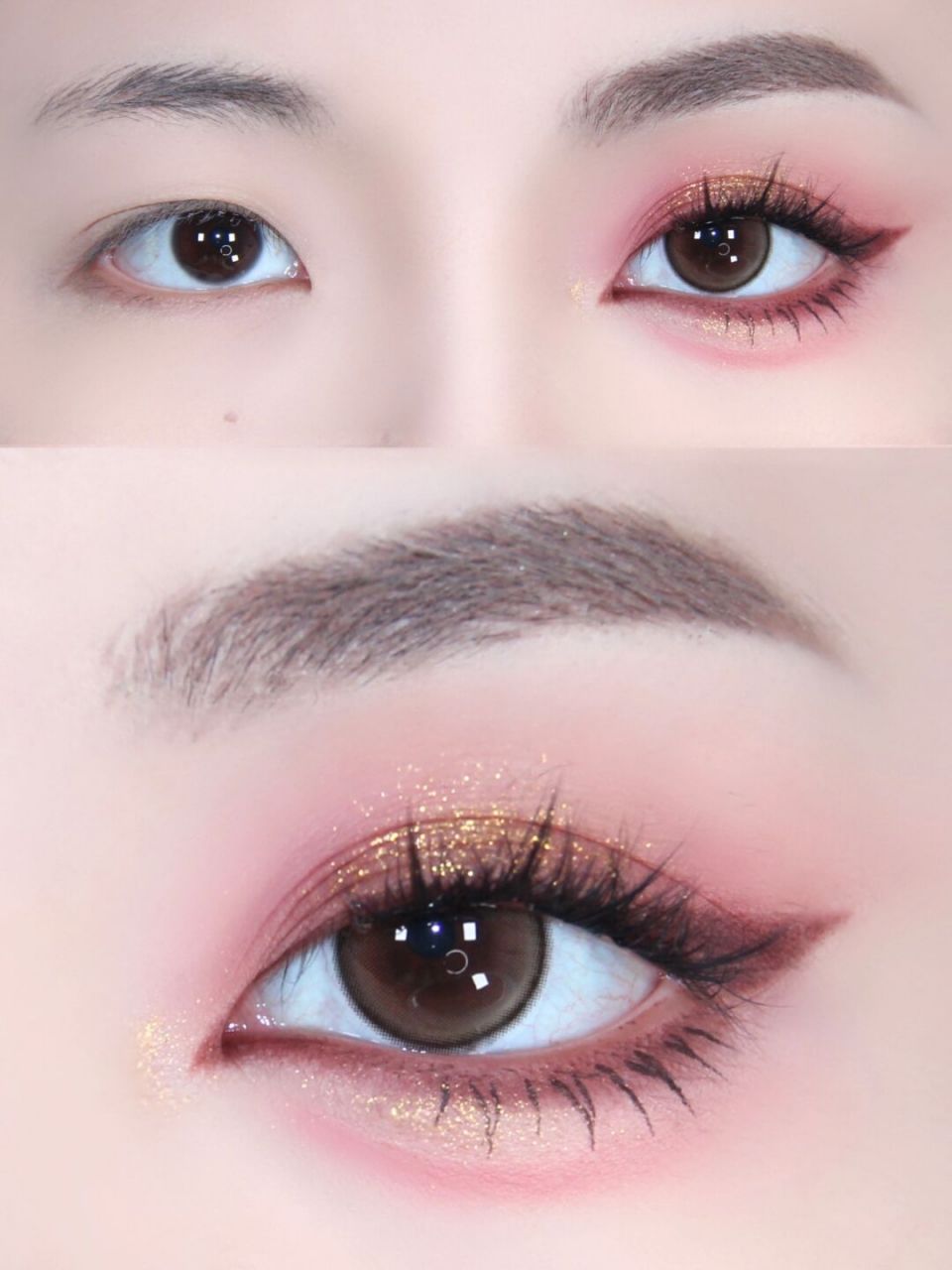 粉棕富贵小猫眼妆78妩媚氛围感拉满啦 感觉粉棕色系的眼妆尊滴蛮