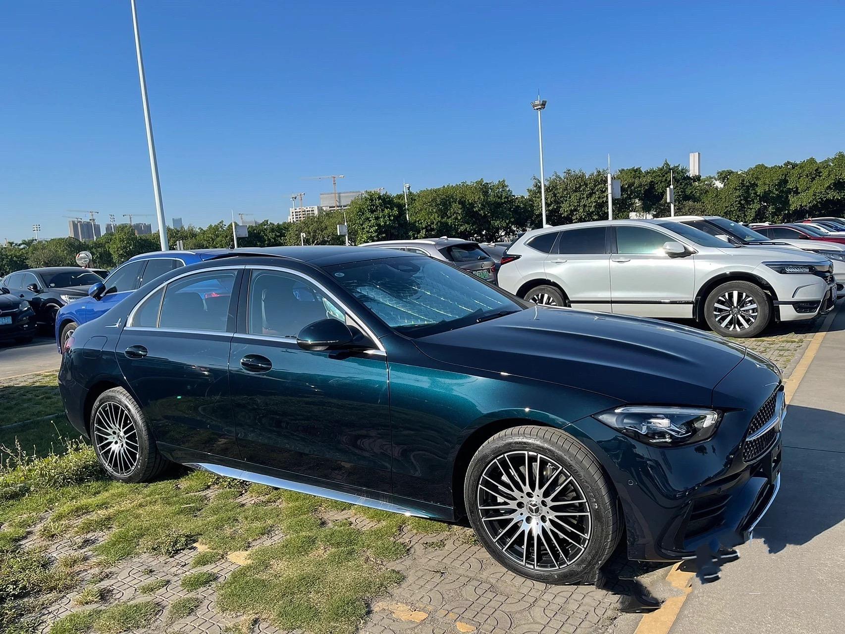 奔驰c松石绿集合!