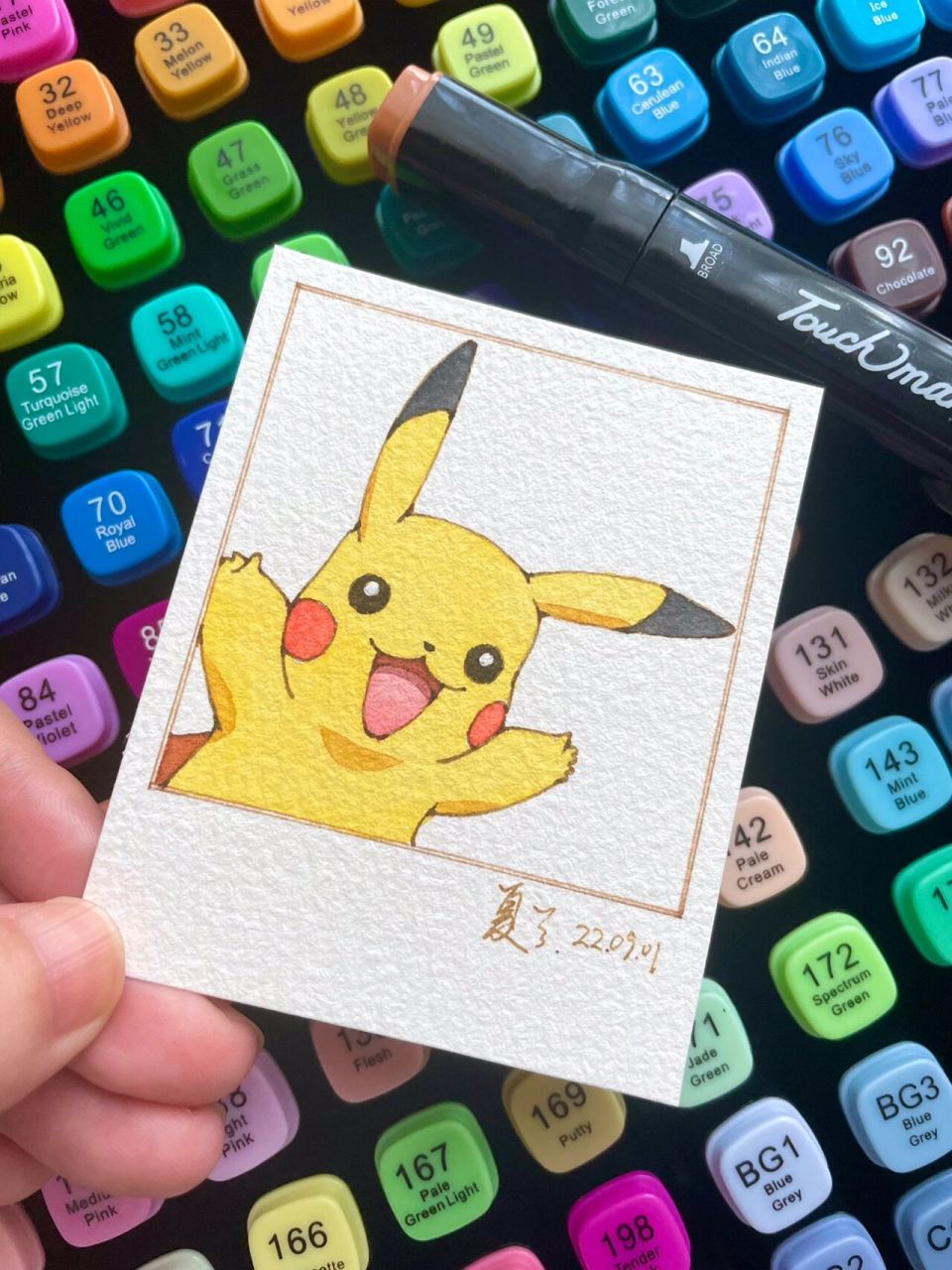 今天也是你们喜欢的马克笔画噢 皮卡丘超治愈的 	 零基础入门 简简单