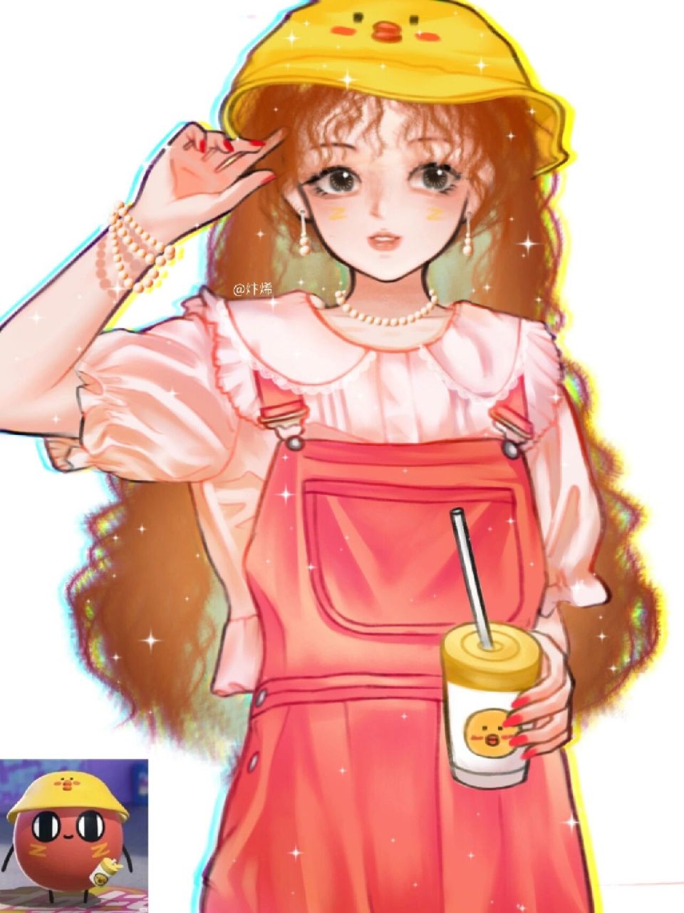 蛋仔派对拟人之红小豆拟人性转 画了女版红小豆,宝贝们可自行抱图,不