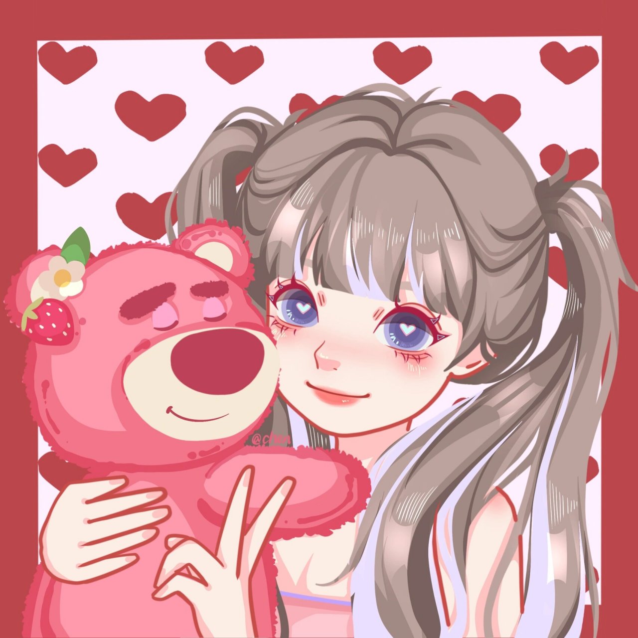 卡通头像/又是一期草莓熊 悄摸更新～ 有参考 	 最近就是发现啊有些人