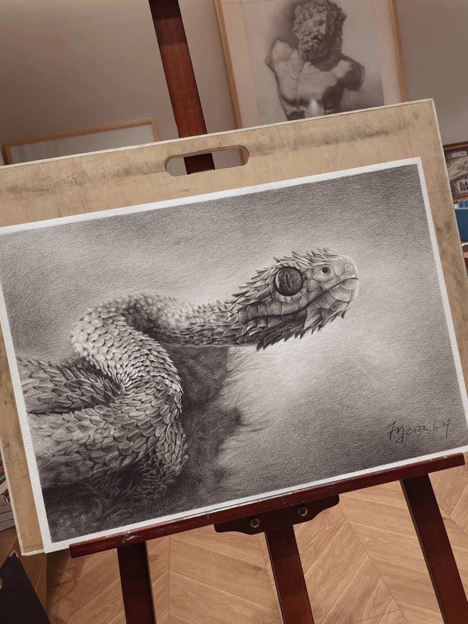 火影里面的万蛇 #精微素描# #素描# #画室日常# #临摹卡# #素描动物