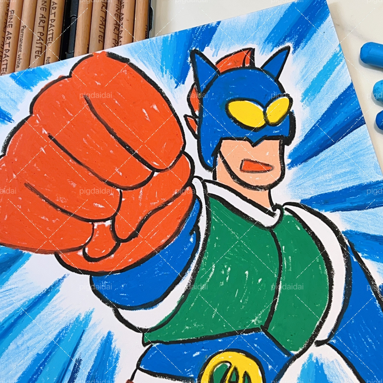 油画棒|涂鸦|动感超人 动感超人的台词:哇哈哈哈哈你喜欢看蜡笔小新啊