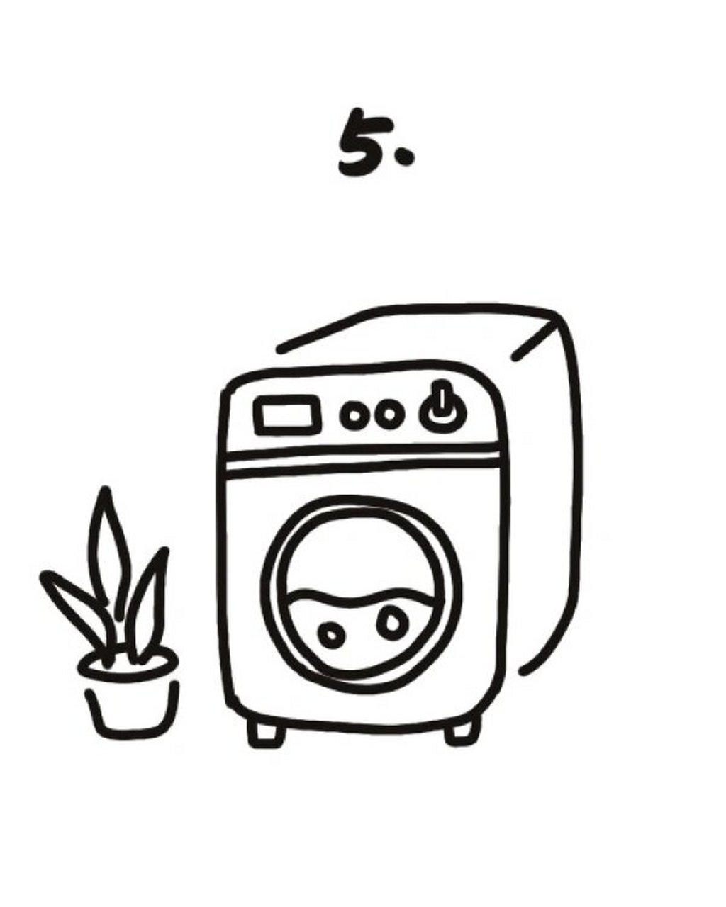 95手绘教程|如何画洗衣机?