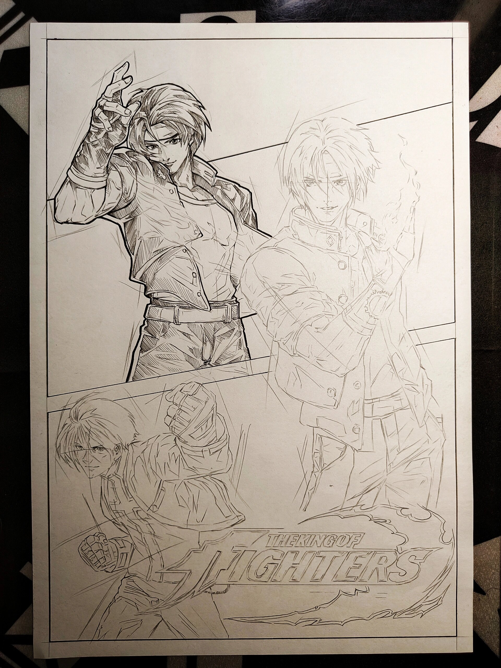 拳皇手绘定制～草薙京～线稿30%