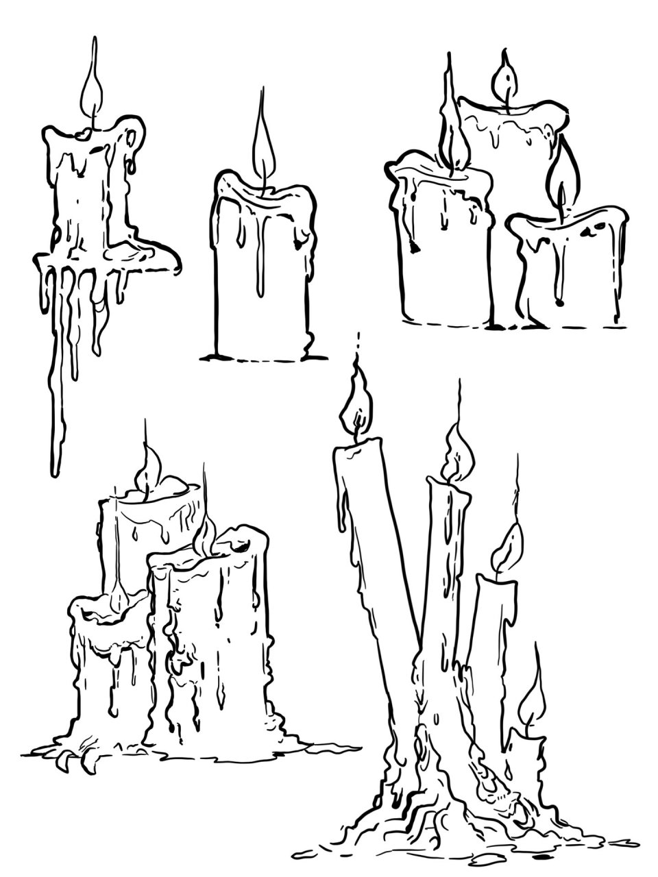 绘画打卡 | 蜡烛的画法 今天学习蜡烛的画法