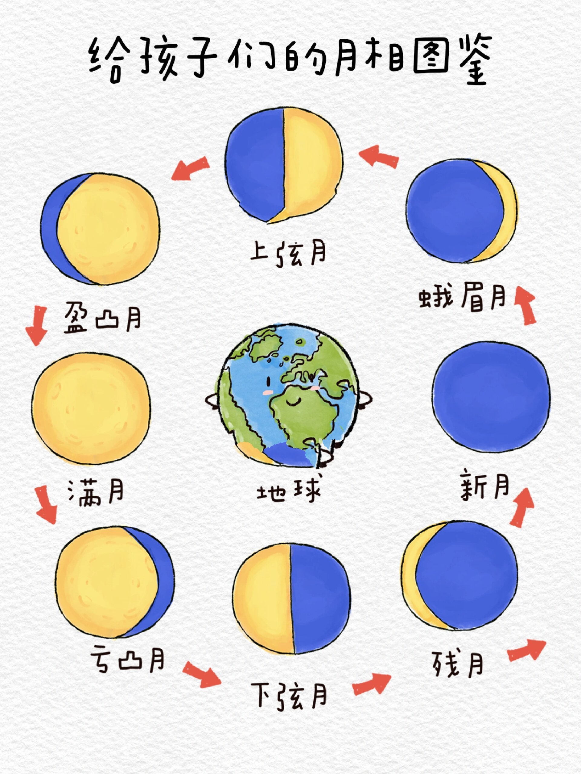 简单的月相图案图片