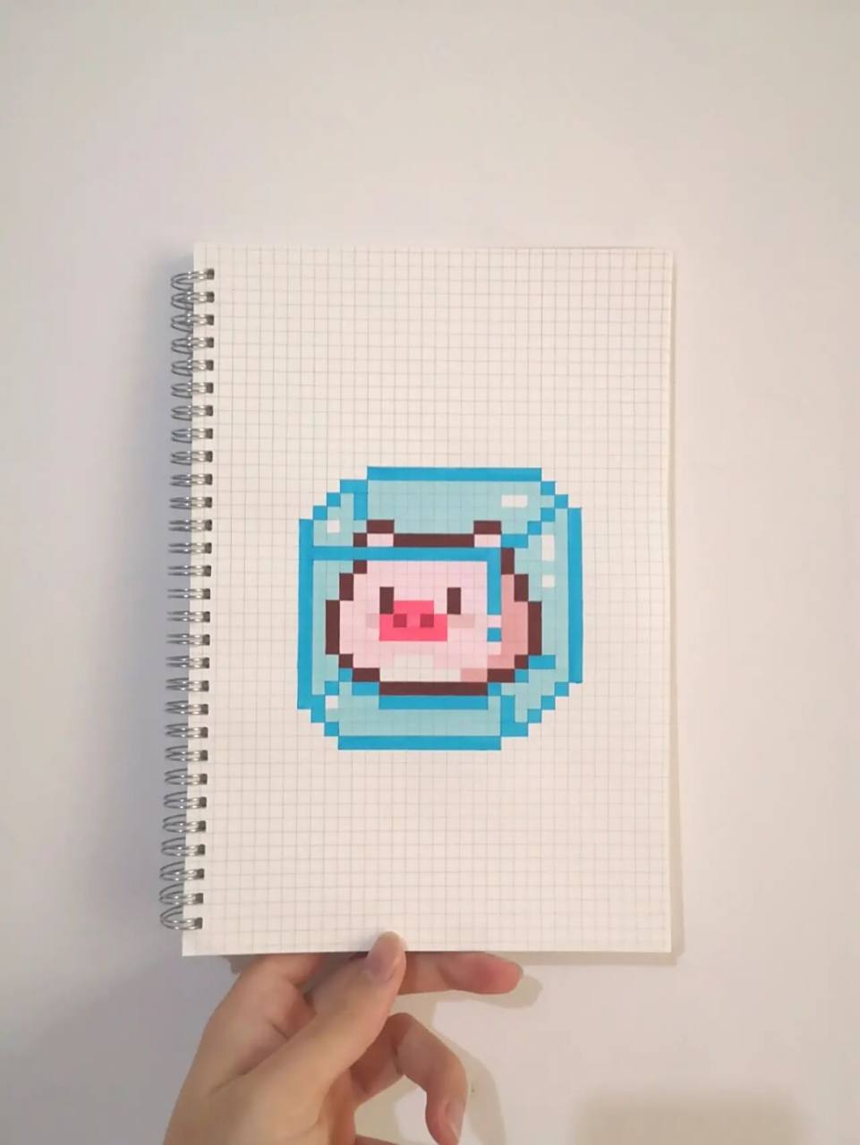 像素画:小猪冰块99 动物冰块系列最后一个小猪猪 网格本:b5 图纸&