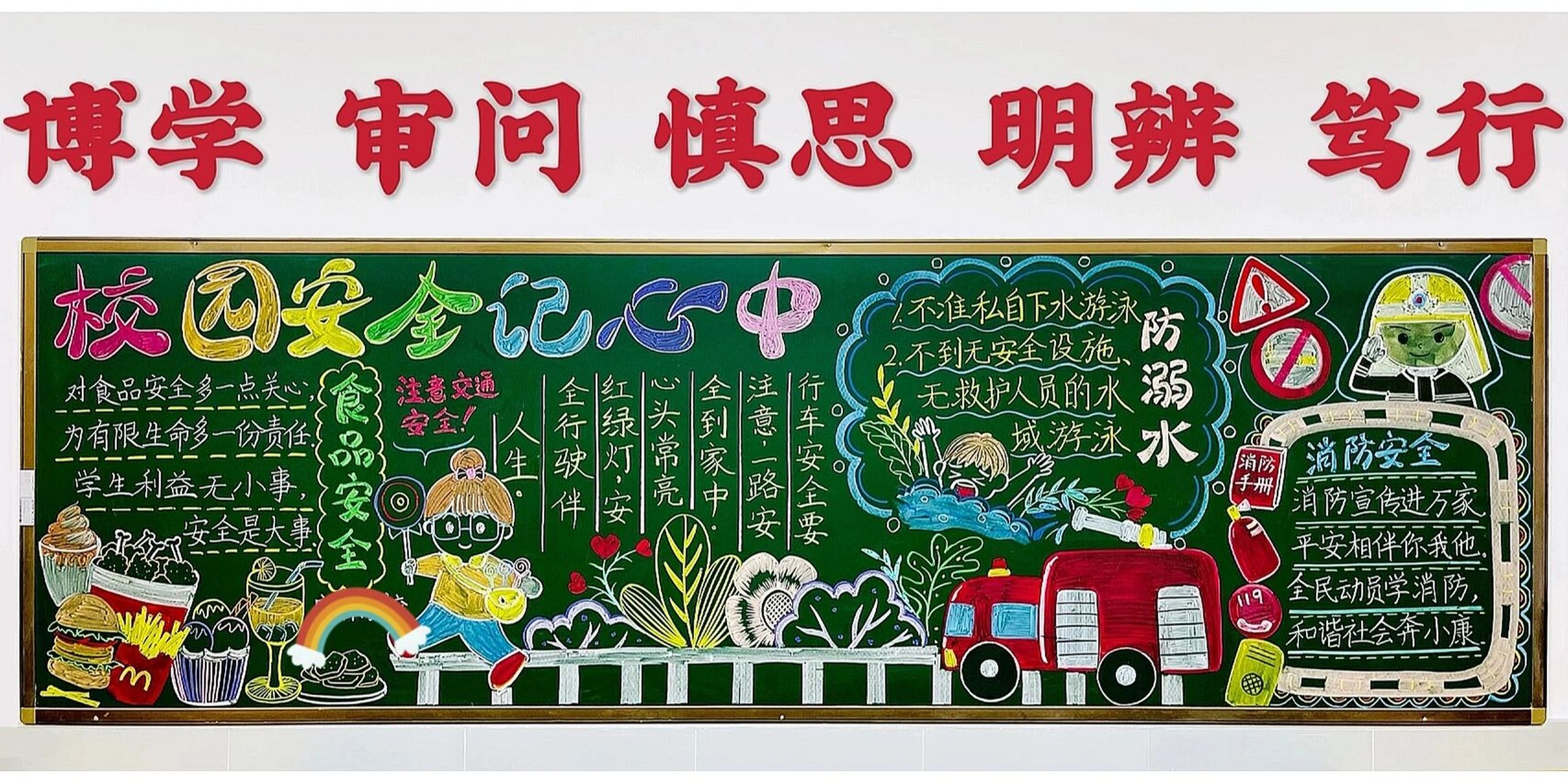 安全教育 #安全板报  记心中  用的是 颜色会比较亮丽 平时习惯用画 