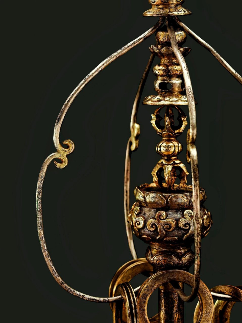 银花双轮十二环锡杖·64件首批禁止出国国宝 唐 | 鎏金迎真身银金花