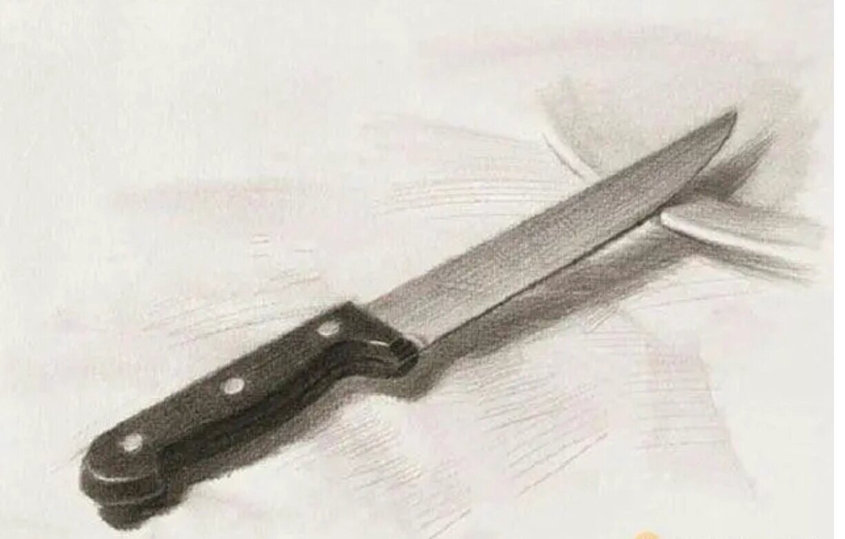 设计素描素材|水果刀