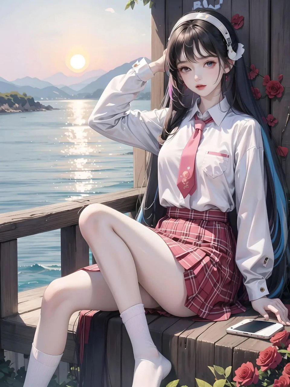 jk少女94‖女生头像‖头像壁纸 96元气少女|jk制服|美女壁纸