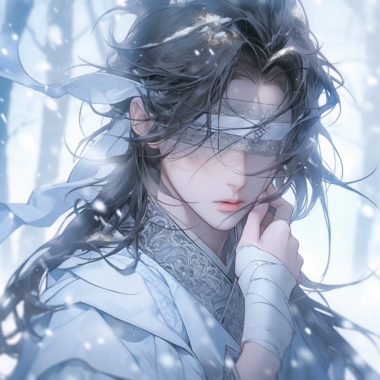 这画风我太爱了‖古风蒙眼头像