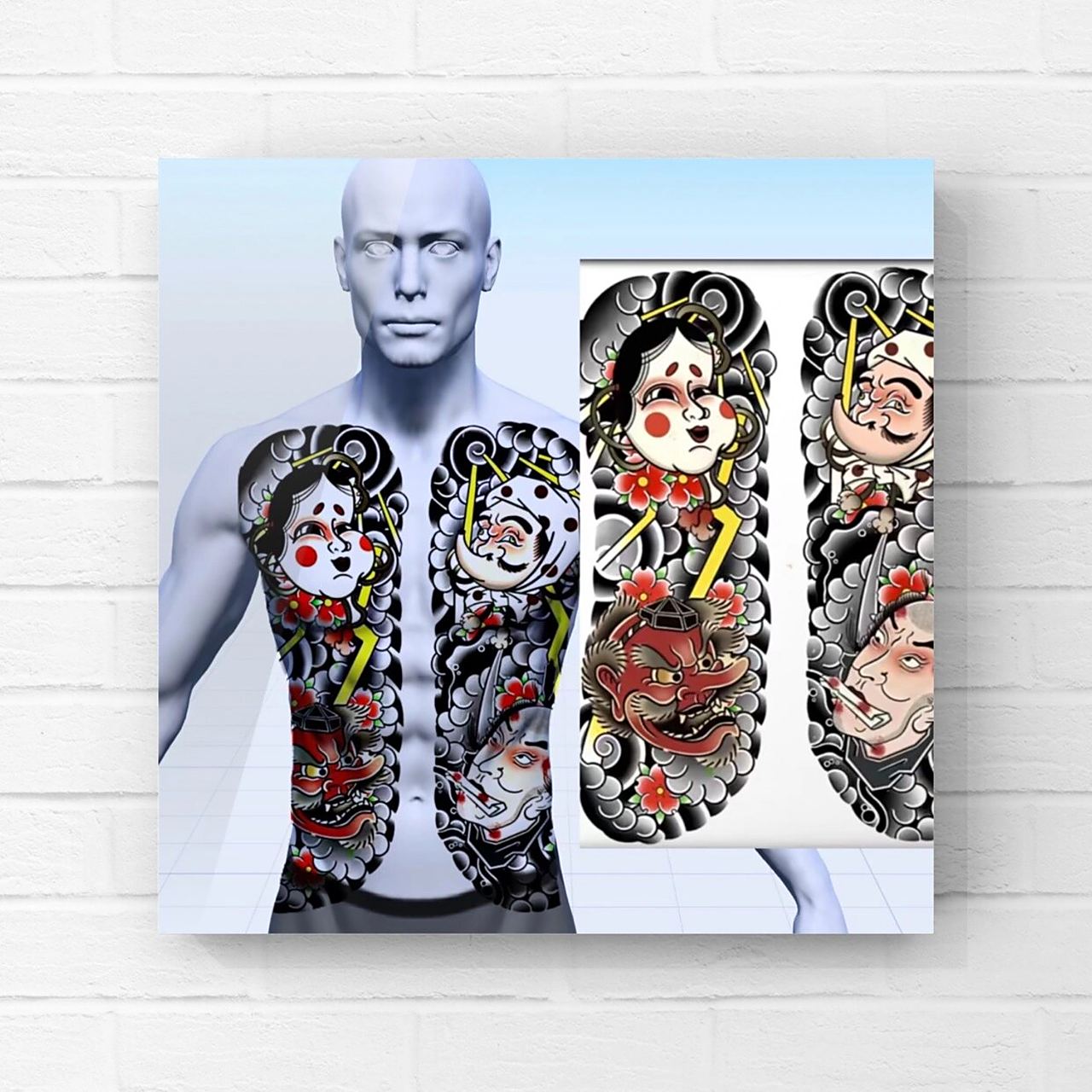 老传统开衫纹身图案手稿素材 #我的纹身分享# #纹身手稿# #纹身也清新