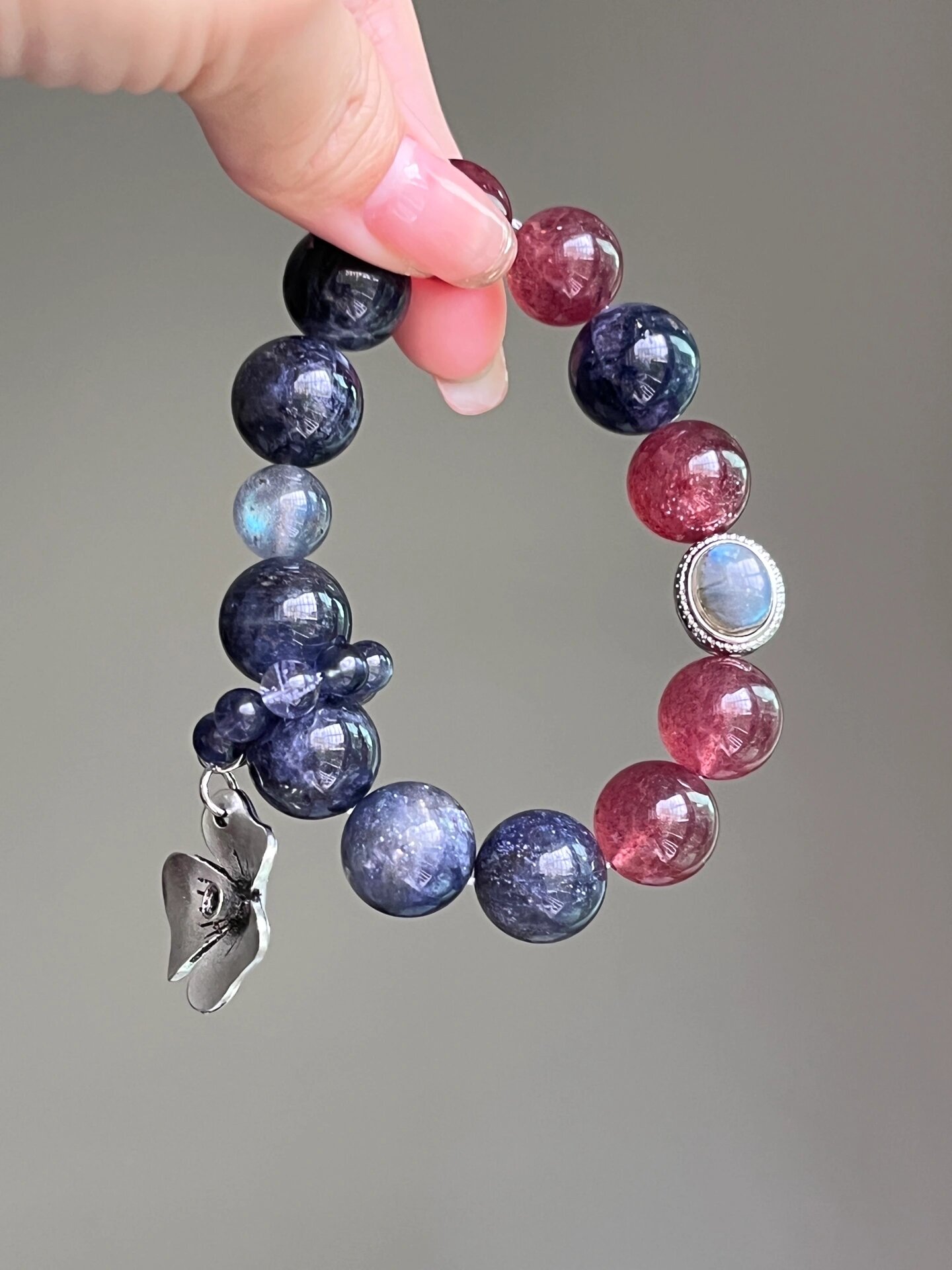 堇青石原创设计款丨星空指路人丨单圈手串