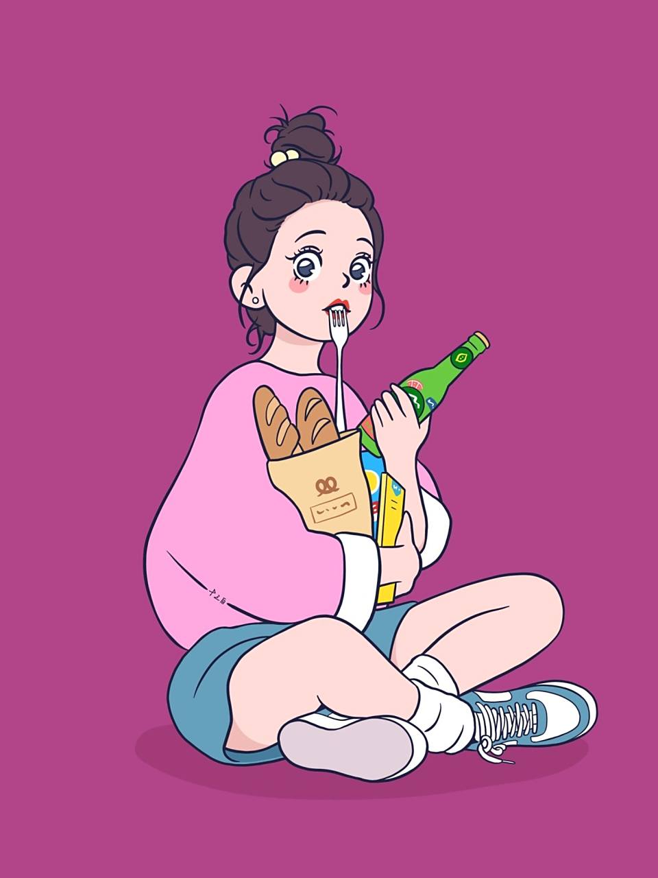 扎个丸子头,吃喝全不愁. 新的一周,更加优秀!