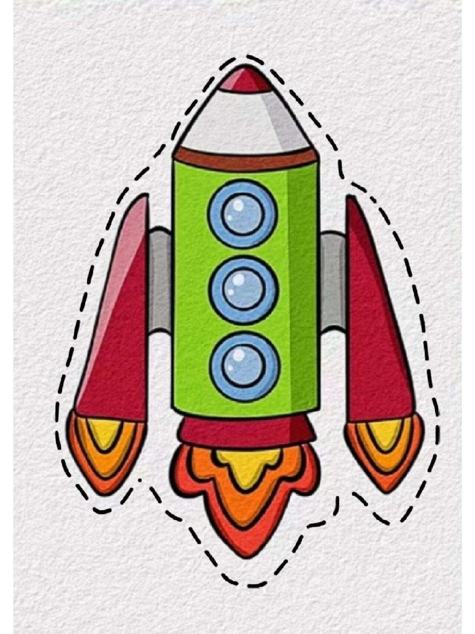 火箭轴对称图形图片