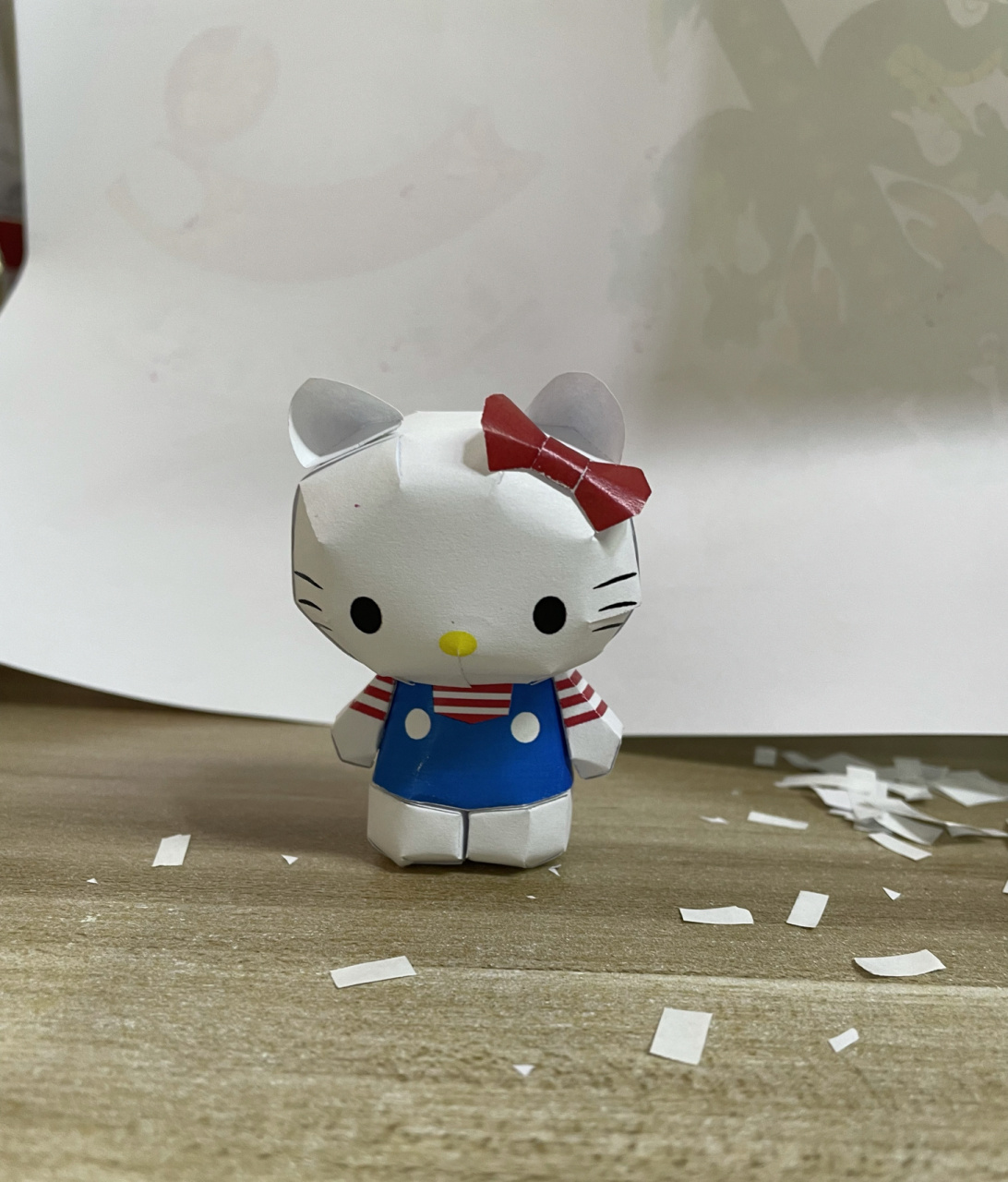 立体折纸凯蒂猫ketty kt猫 花了两个小时做完今天又是摸鱼的一天 p6是