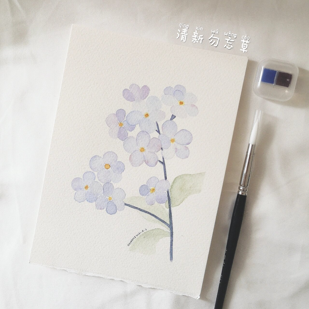 教你5分钟画清新明信片|0基础一看就会73