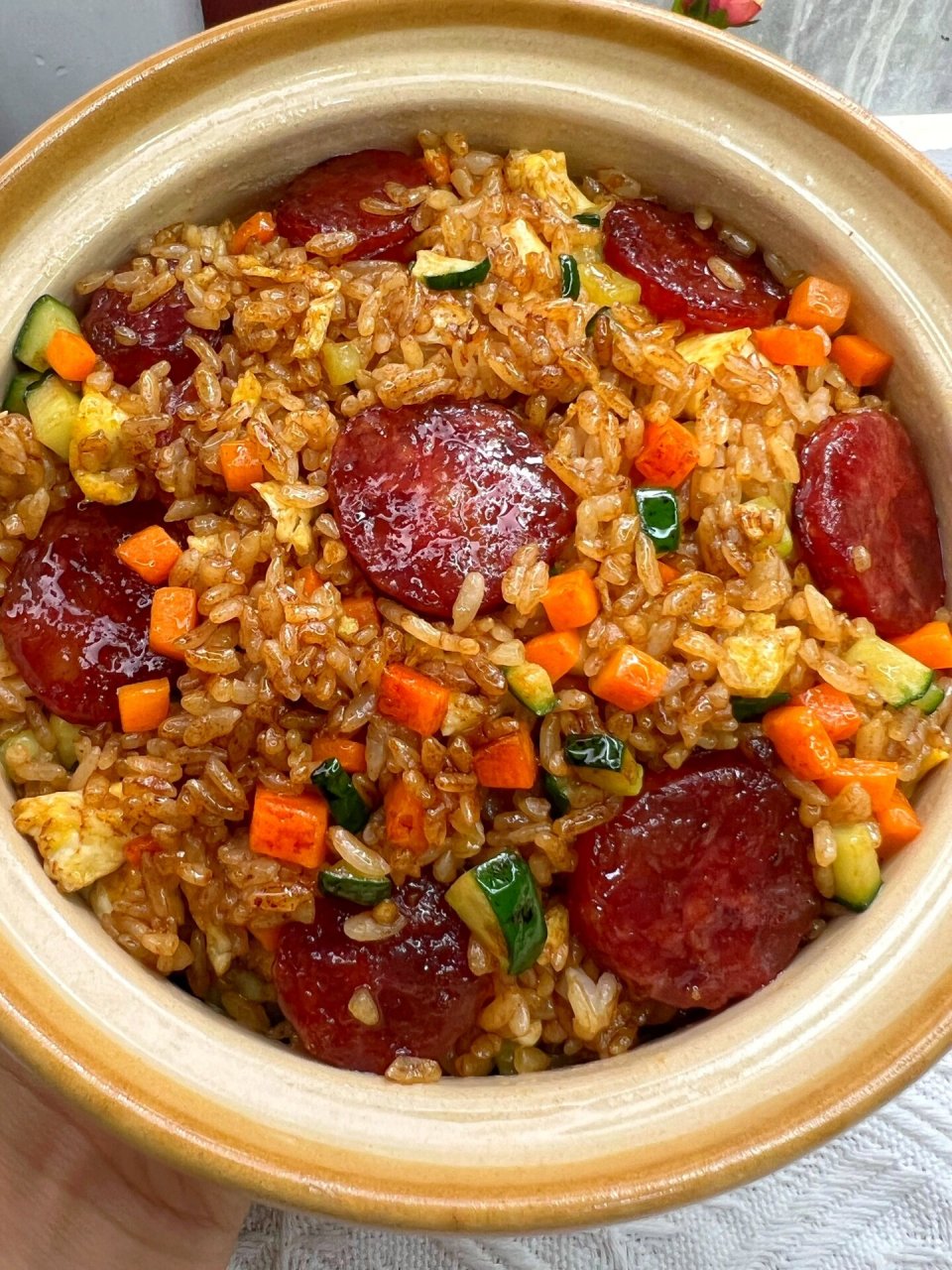 9215 好吃到哭泣的腊肠炒饭粒粒分明,好吃爆炸 91今天给大家