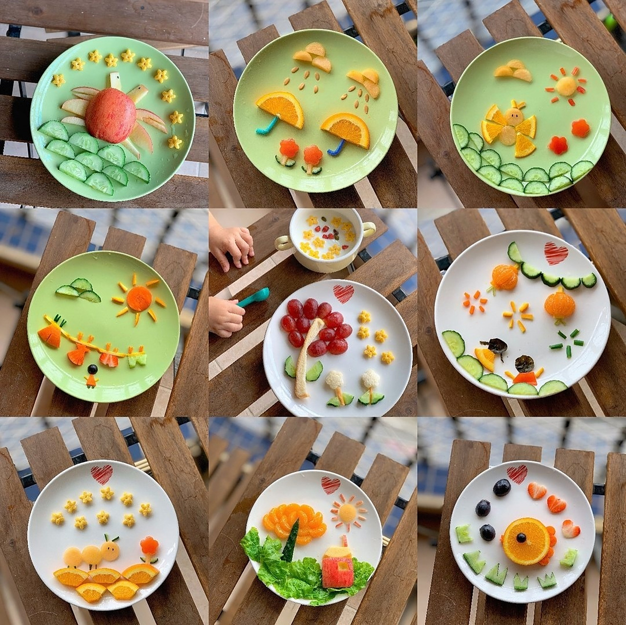 儿童水果拼盘 可爱的水果拼盘,变化多种形式,增加趣味性