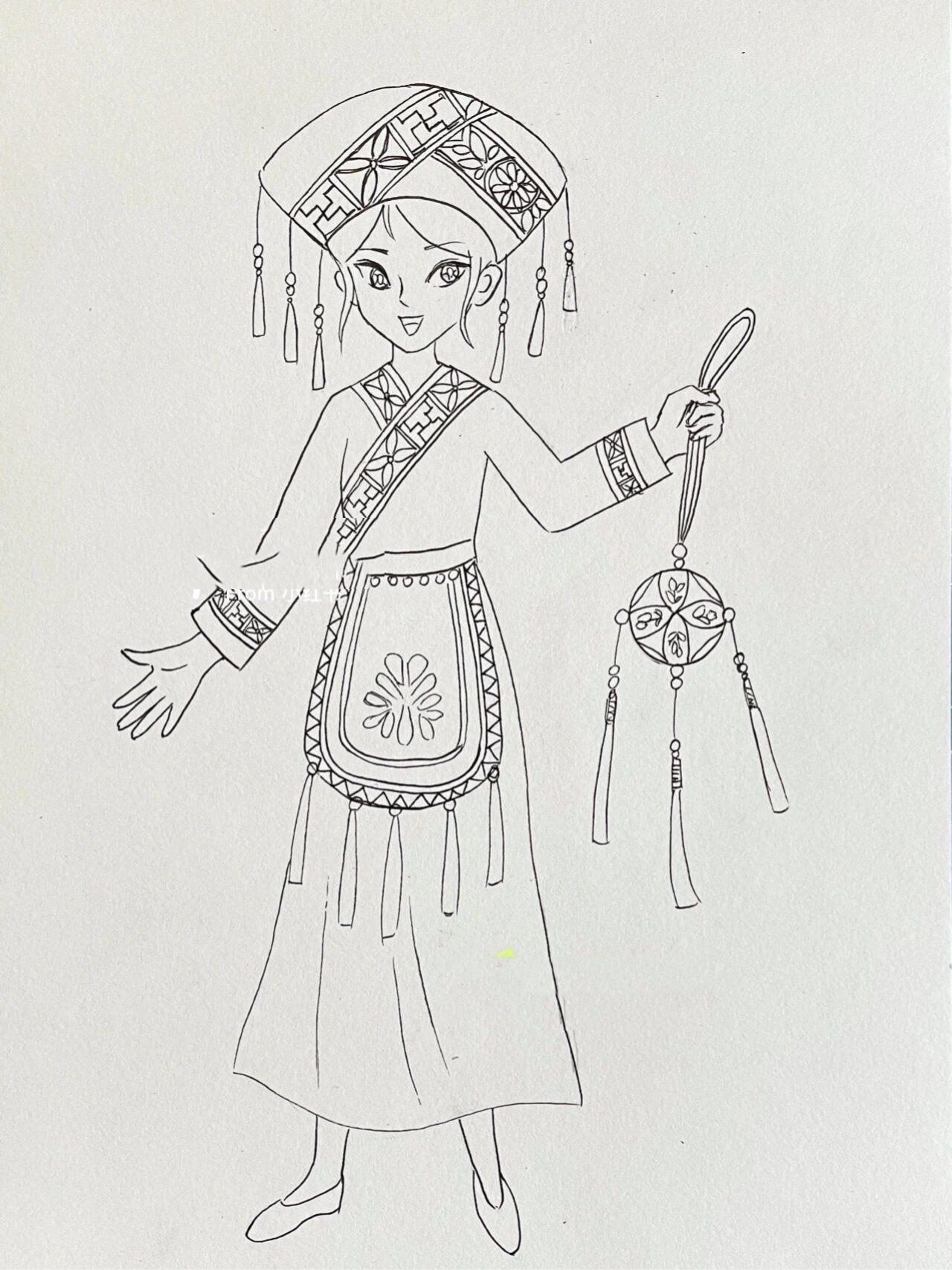 广西壮族三月三刘三姐人物画