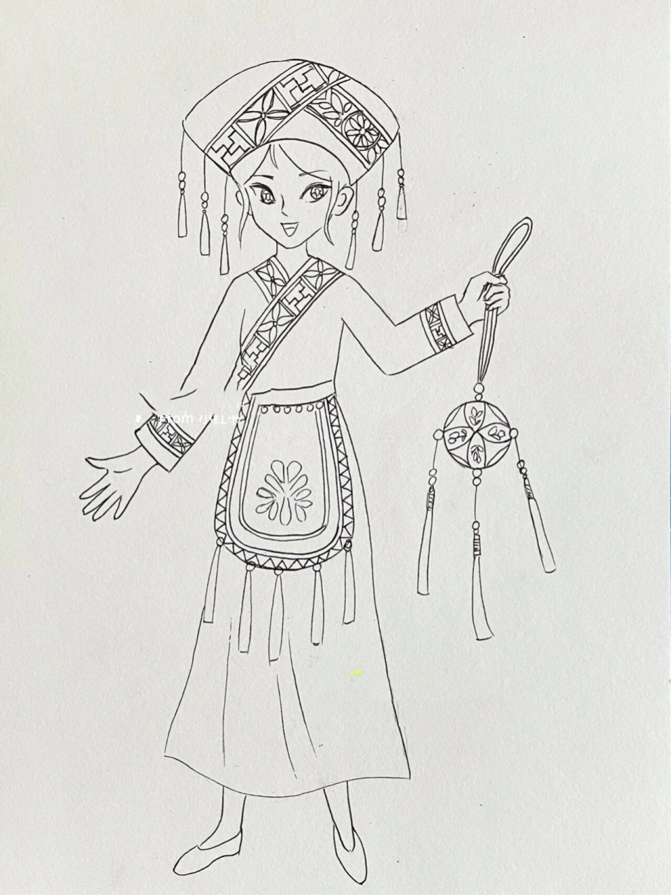 广西壮族三月三刘三姐人物画