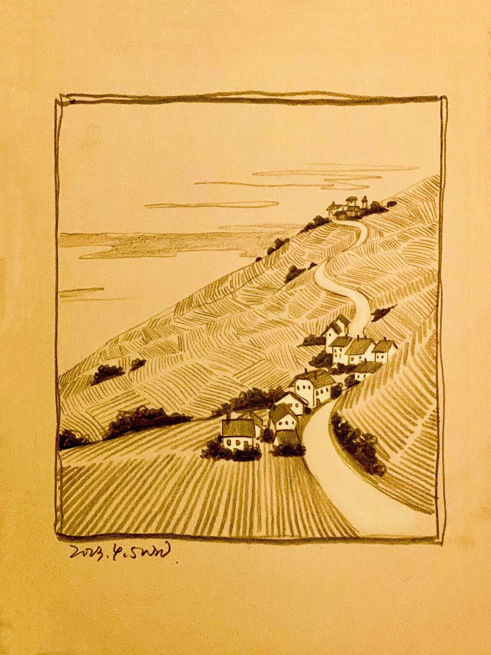 风景  还可以这样画 安格尔说:"线条就是一切.