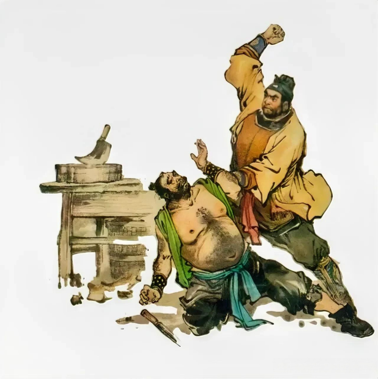 【上联】鲁提辖拳打镇关西 【下联】? 请赐下联 图片来自网络