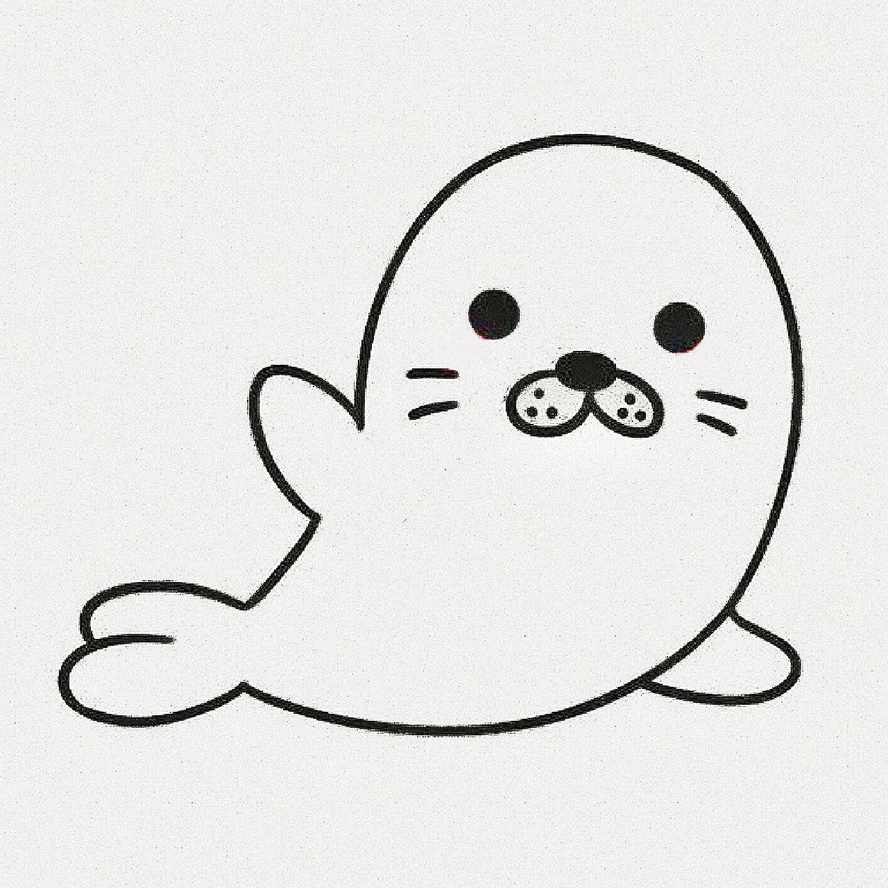 seal海豹简笔画图片